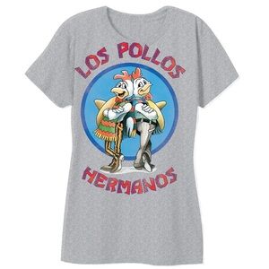 Breaking bad Los Pollos Hermanos Graphic Short Sleeve Tee - Gray unisex small